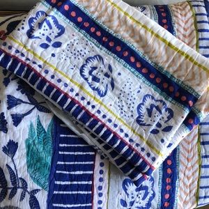 Anthropologie Quilt & Matching Shams